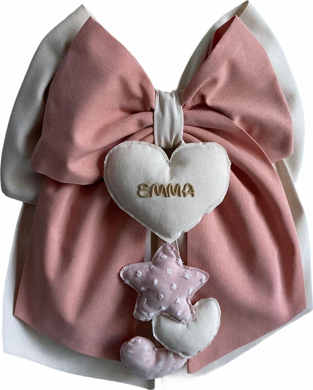 Fiocco nascita in cotone personalizzabile fatto a mano 35 x h 40 cm "Made in Italy" - 20