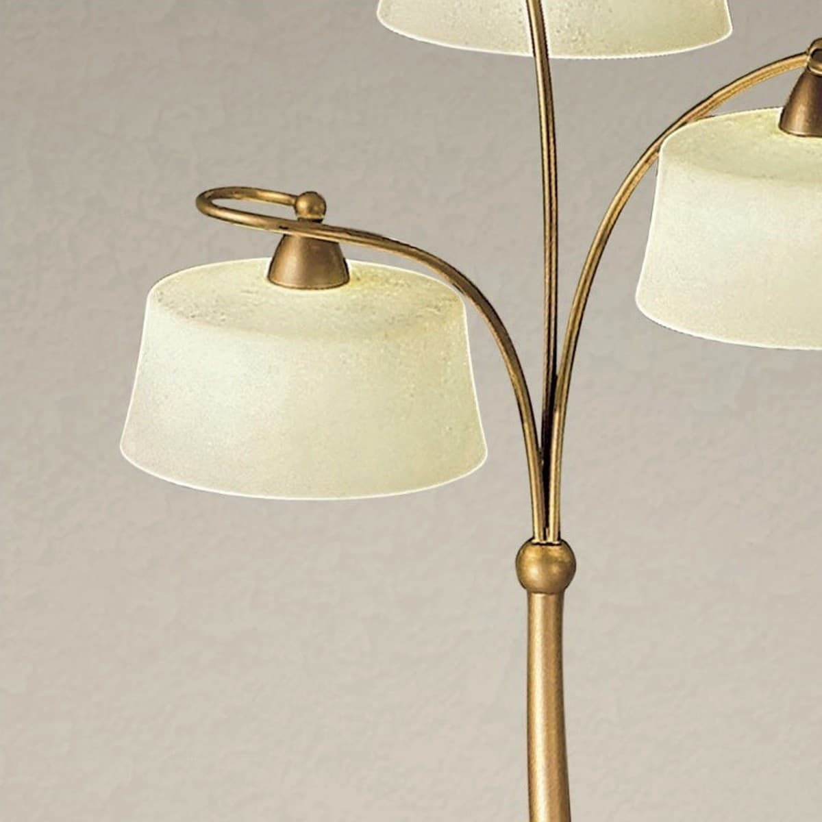 Piantana classica LAM 4220 3P E14 LED metallo vetro lampada terra - 2