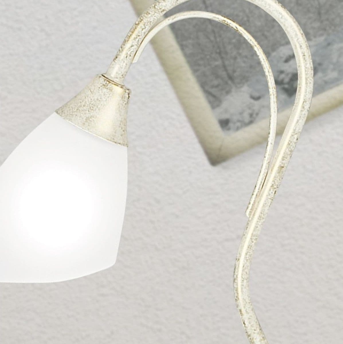 Abat-jour classica LAM 1780 1L E14 LED metallo vetro lampada tavolo - 2