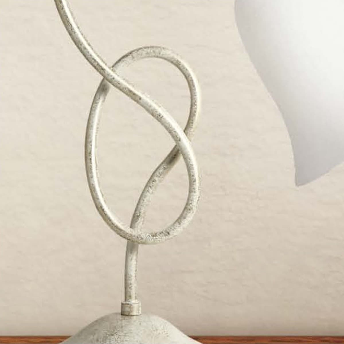 Abat-jour classica LAM 4505 1L E14 LED metallo vetro lampada tavolo - 4