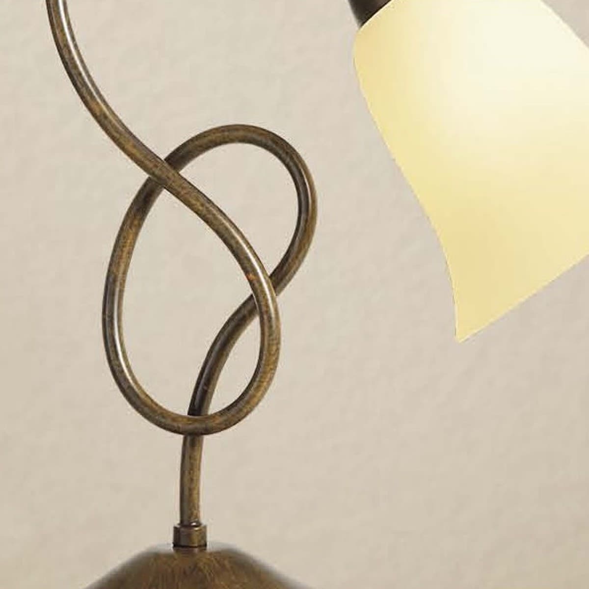 Abat-jour classica LAM 4505 1L E14 LED metallo vetro lampada tavolo - 5