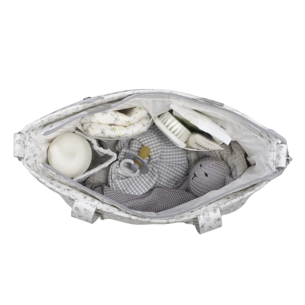 Borsa Crossbody Pasito a Pasito Piel Little Bloom Vichy Grigio - 3