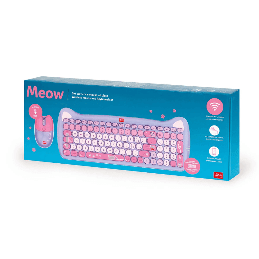 Legami - Set Tastiera e Mouse Wireless - Meow (KAM0001) - 4