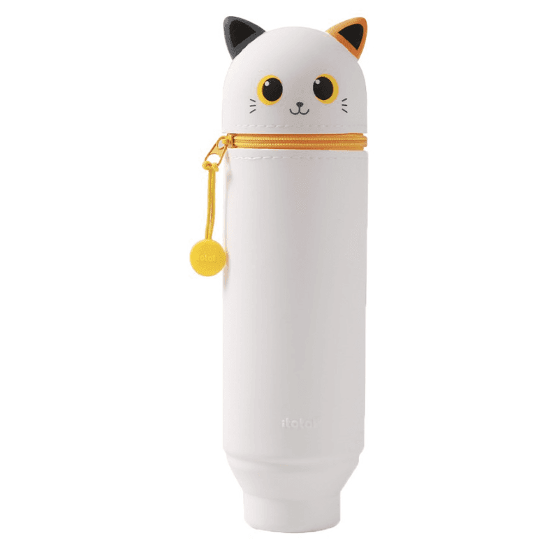 i-Total - Astuccio Silicone allungabile GATTO ARANCIONE (XL2483) - 3