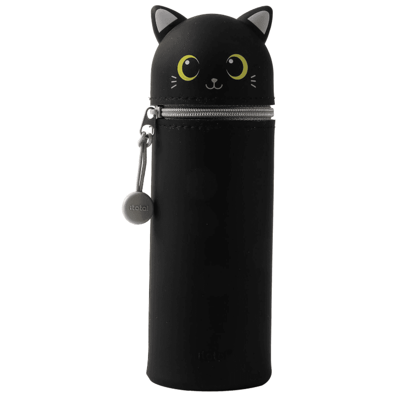i-Total - Astuccio Silicone allungabile GATTO NERO (XL2482)