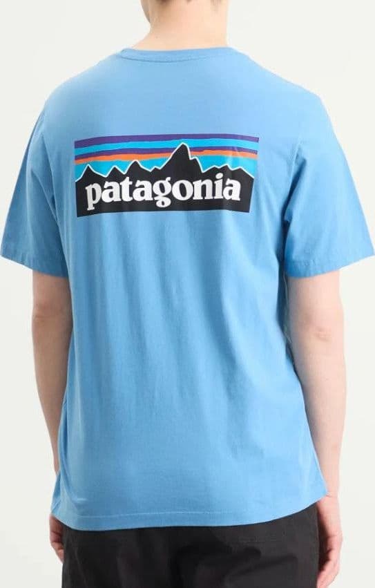 T-shirt Patagonia P-6 Logo Blue - 5