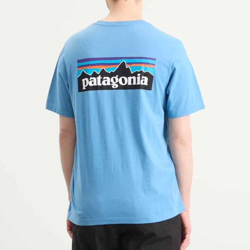 T-shirt Patagonia P-6 Logo Blue - 5
