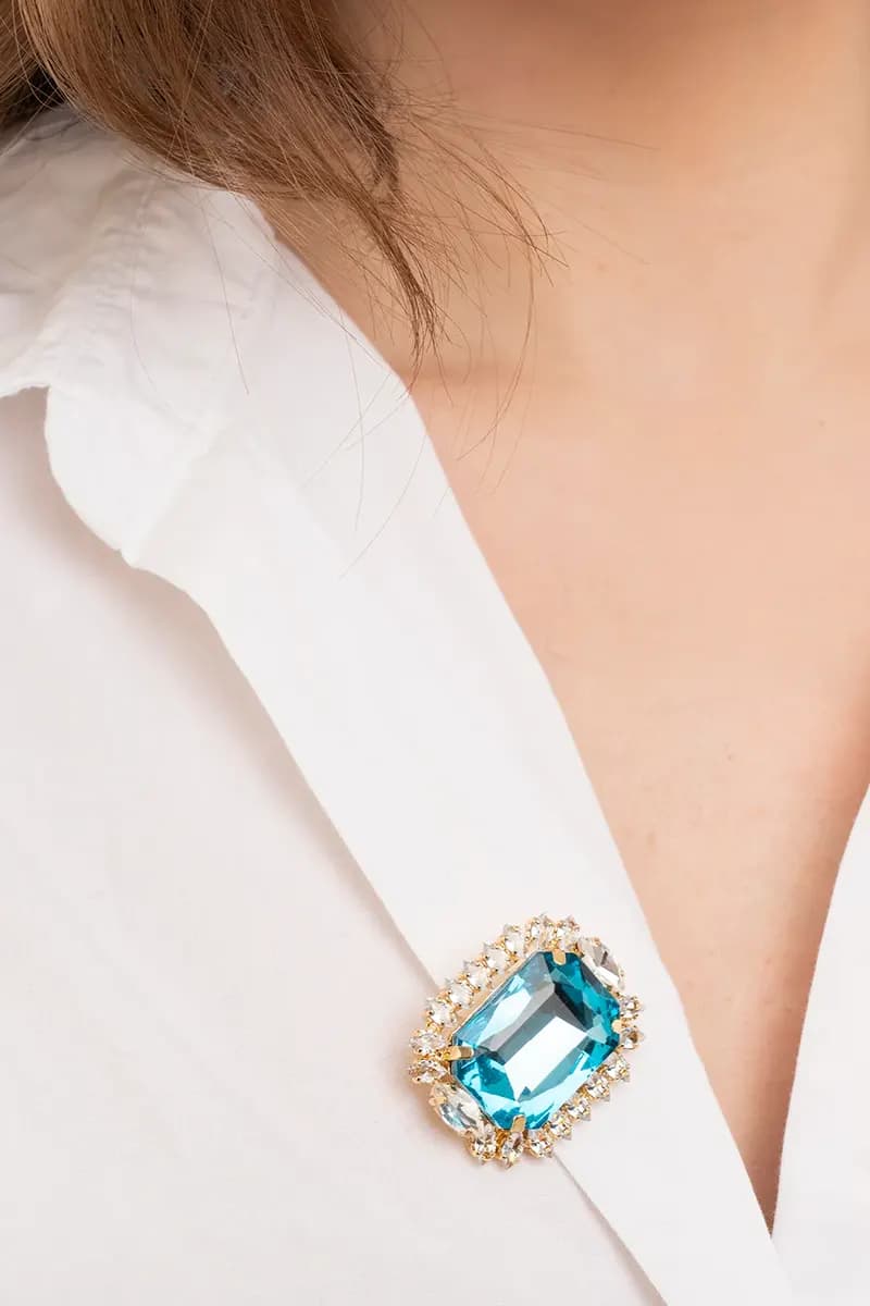 MYA ACCESSORIES | Spilla in metallo con pietra - 3