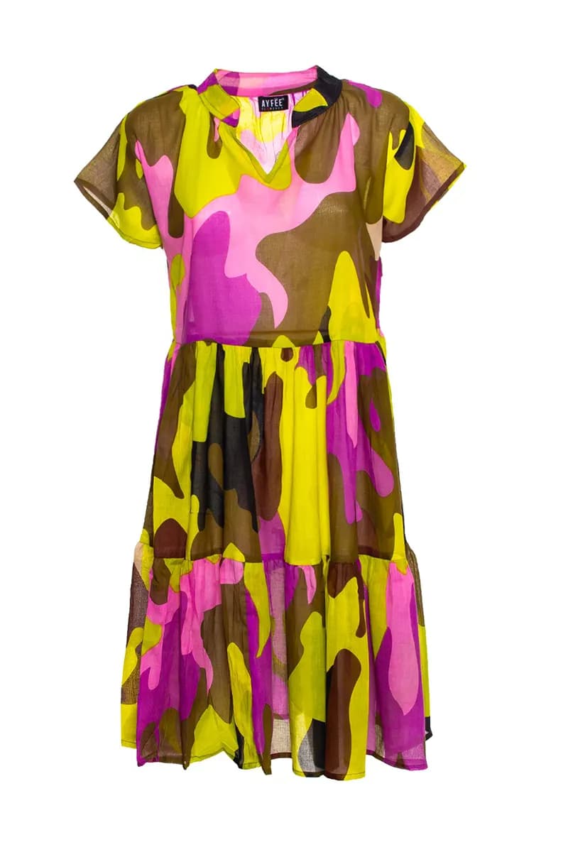 AYFEE | Abito corto con balze Pop Camouflage - 2