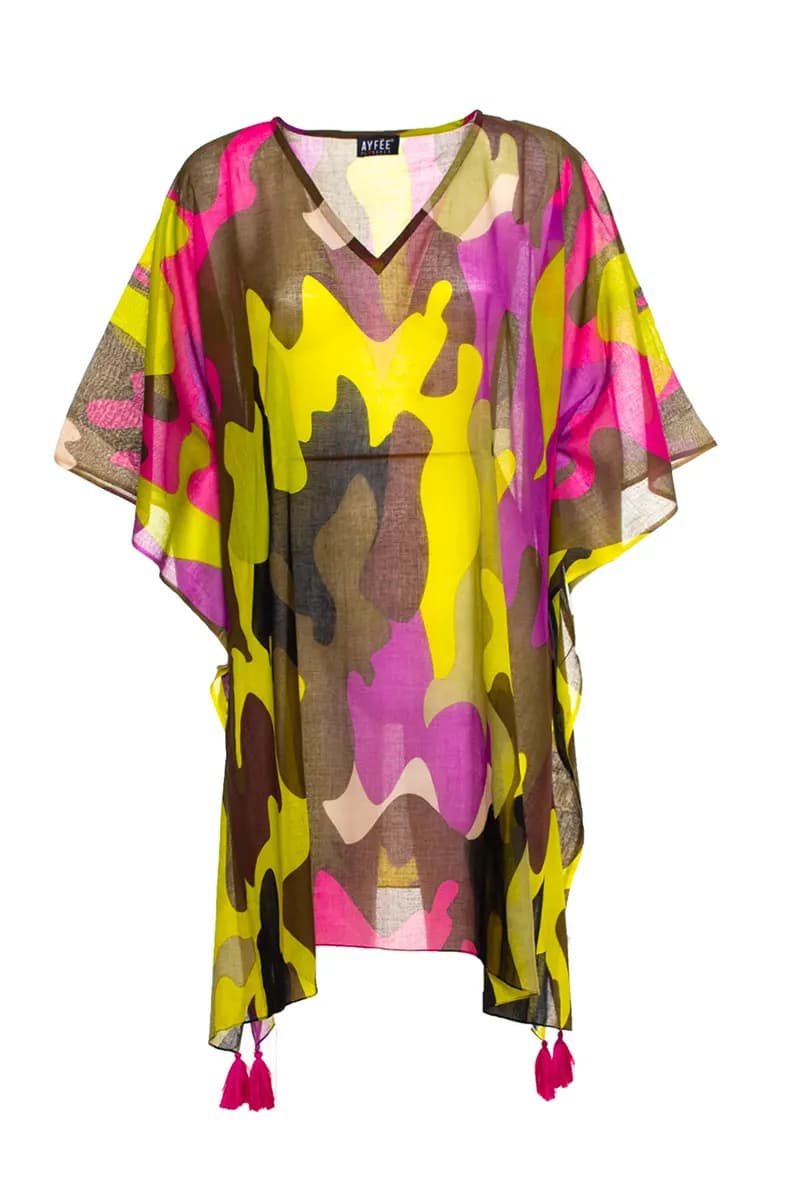 AYFEE | Kimono manica volant e nappe Pop Camouflage - 2