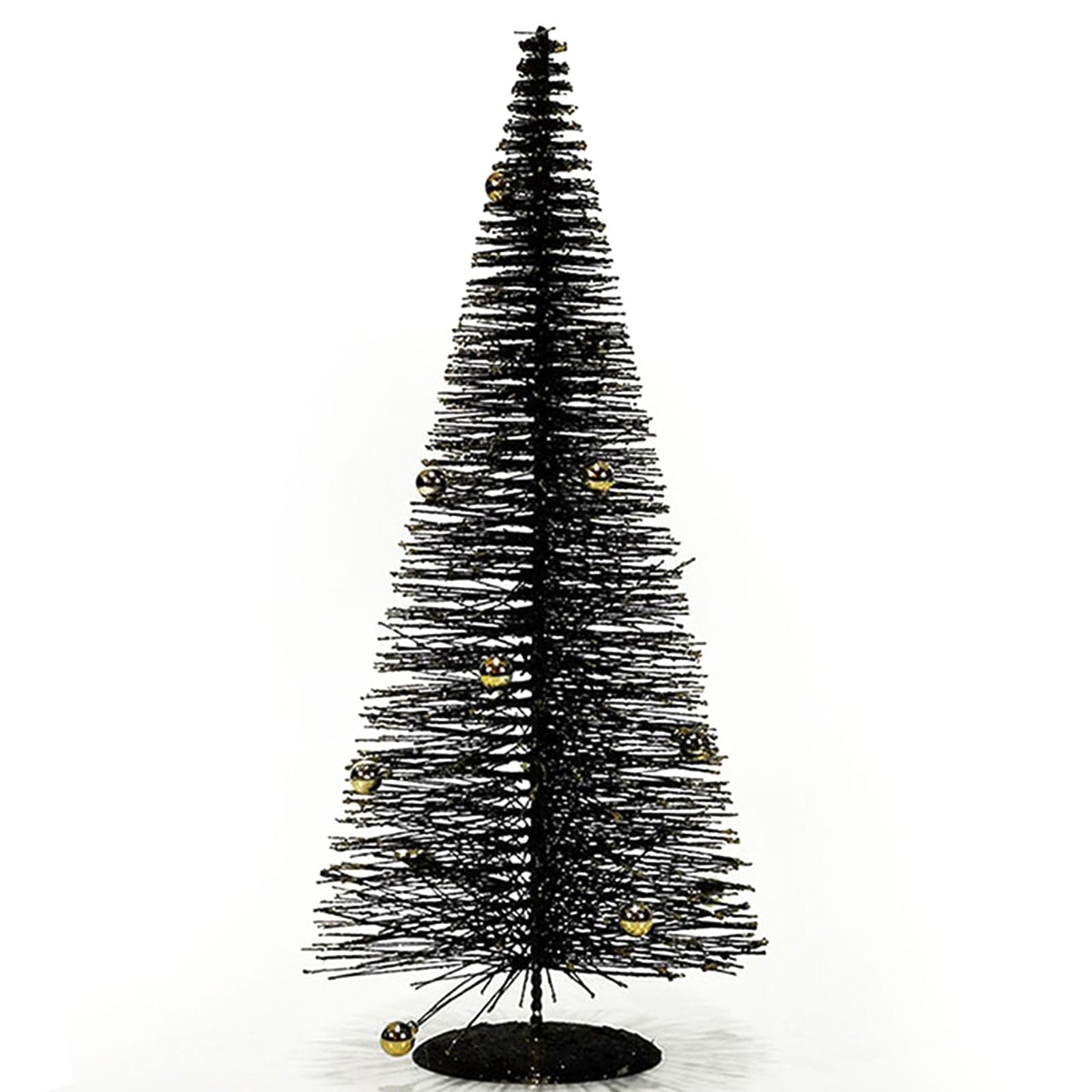 Albero Cono nero con base in metallo alberello natalizio in PVC - 2