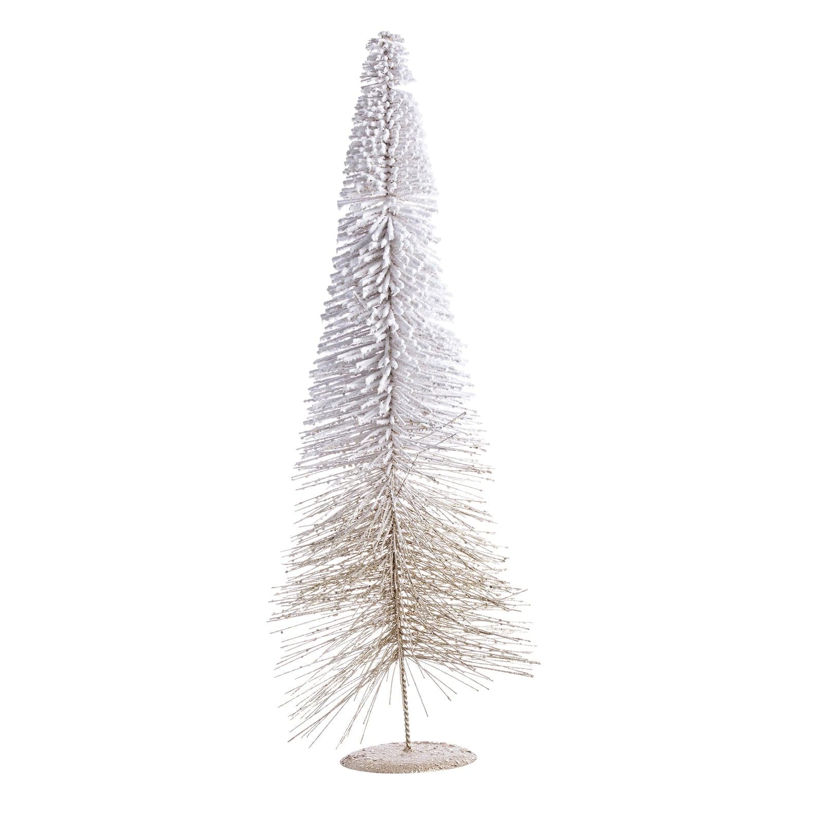 Albero Cono Freezy champagne alberello natalizio pino innevato di Natale in PVC - 2