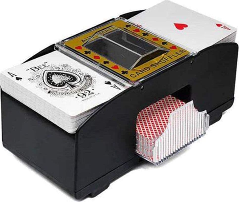 Mescola carte automatico, con 2 livelli, ideale per carte con dimensioni 9 x 6,5 cm - 2