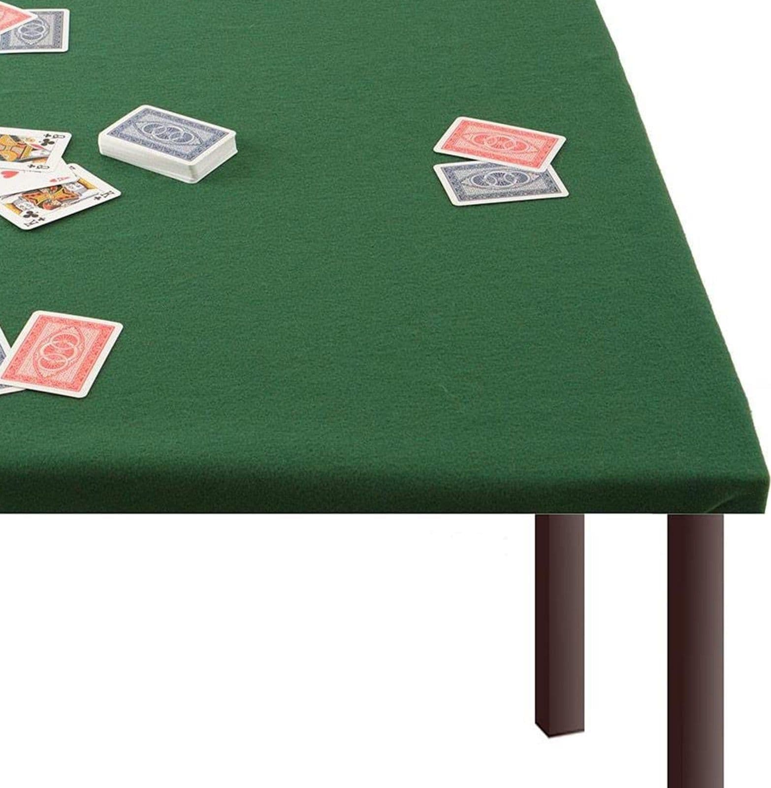 Tappeto copri-tavolo in panno verde, tovaglia da Poker e giochi da tavolo con elastici - 4