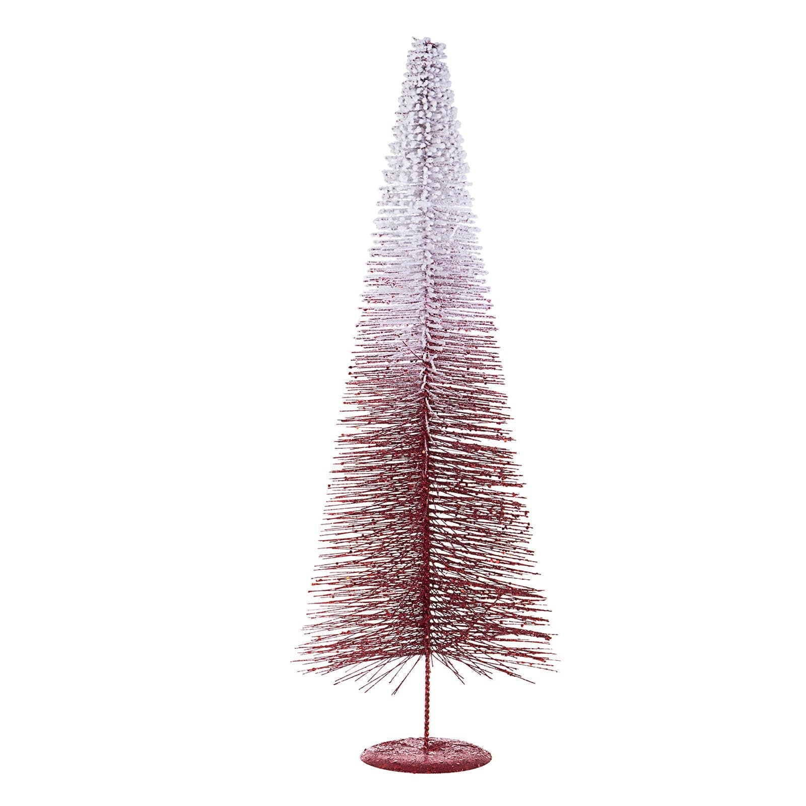 Albero Cono Freezy Rosso alberello natalizio pino innevato di Natale in PVC h 60 cm - 2