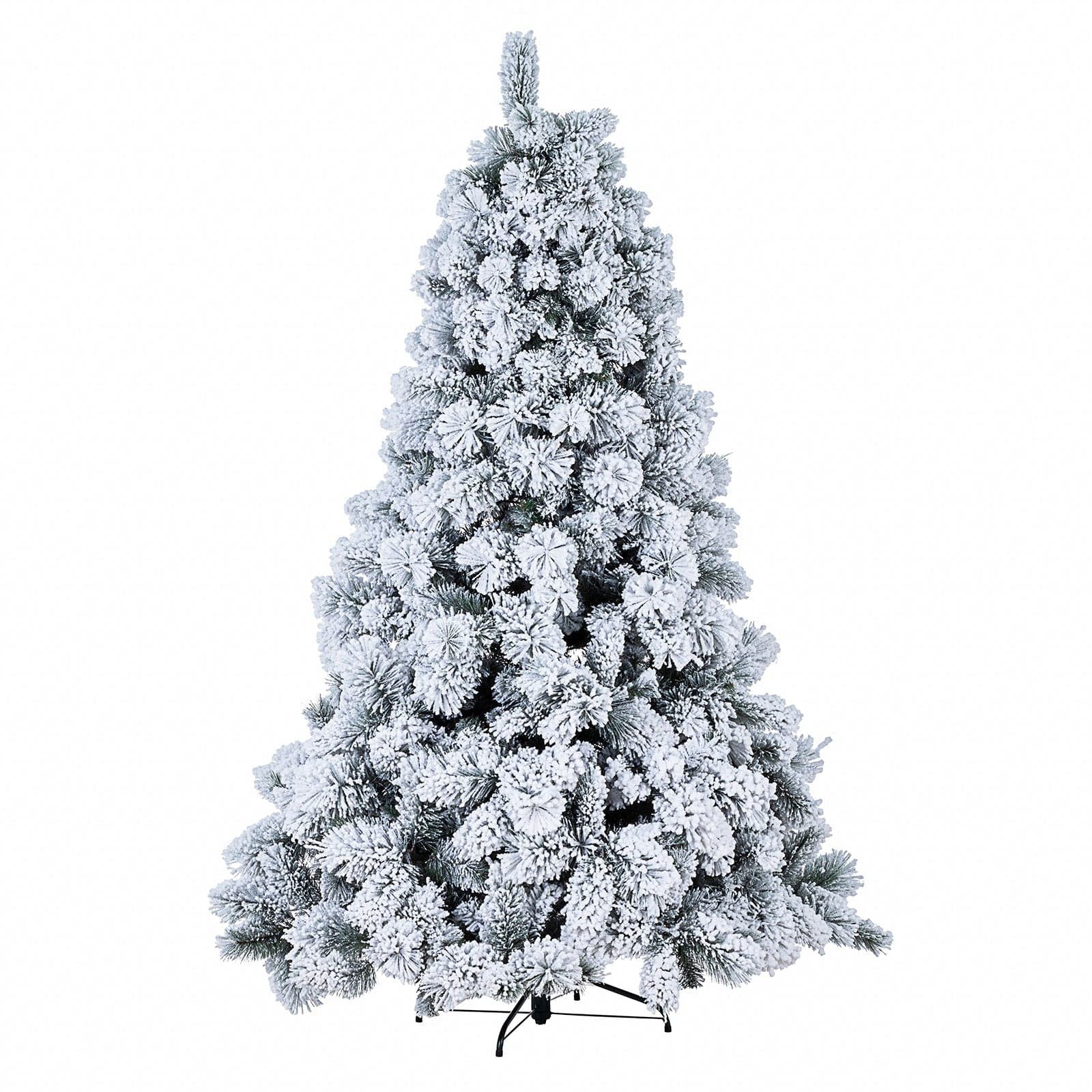Albero di natale innevato "Zurigo " h 210 cm in PP Effetto Aghi di Pino + PVC di Altissima qualità - 3