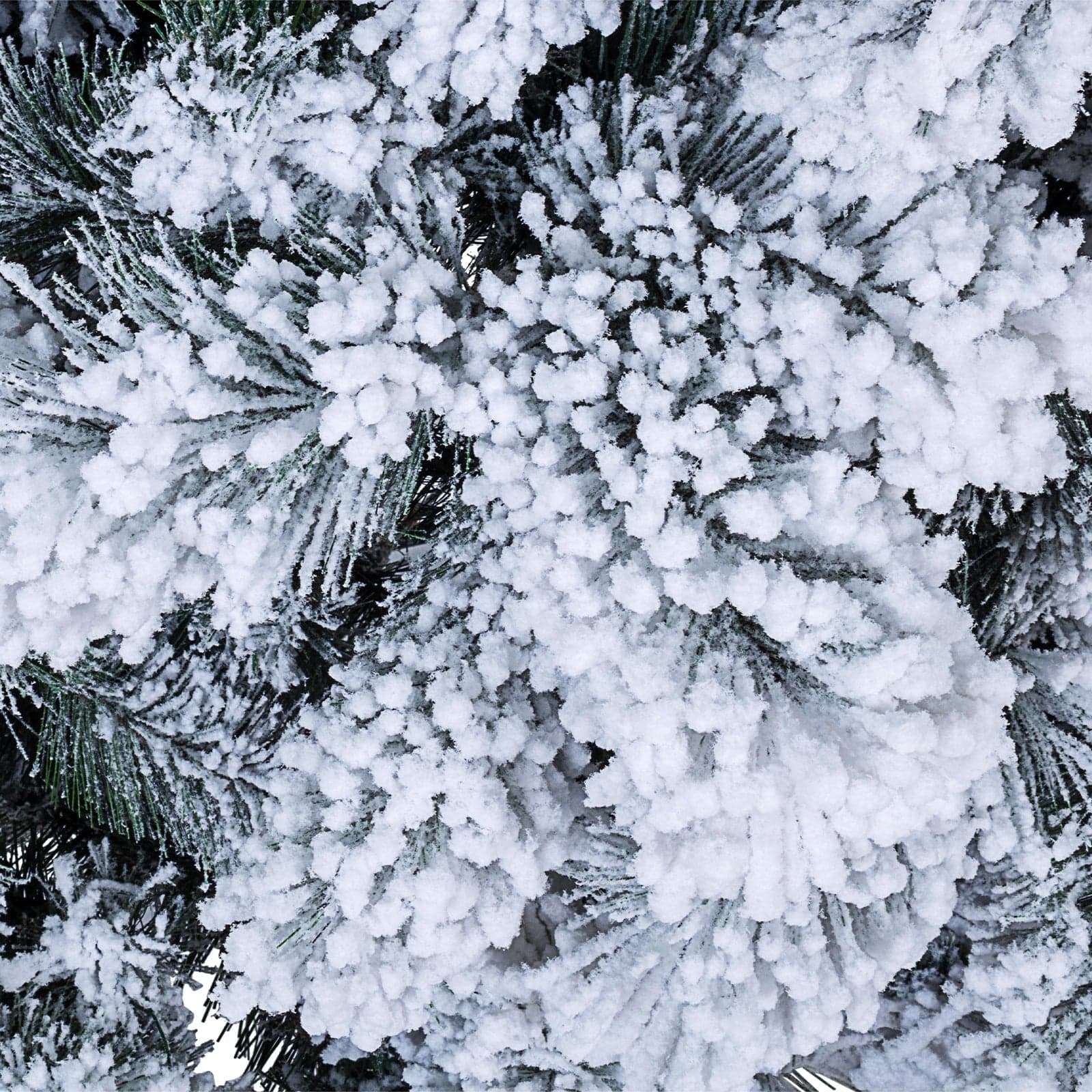 Albero di natale innevato "Zurigo " h 210 cm in PP Effetto Aghi di Pino + PVC di Altissima qualità - 2