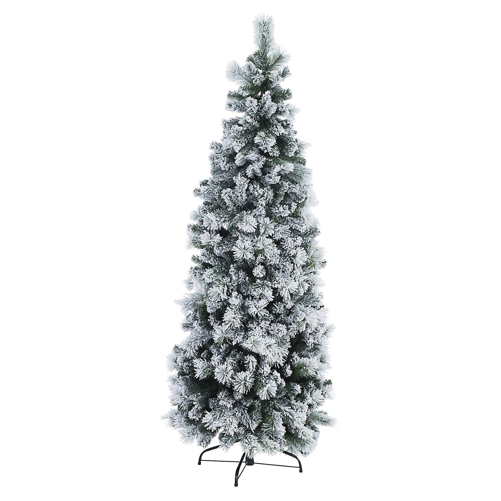 Albero di natale innevato "Praga" Slim in PVC di Altissima qualità + Flock - 3