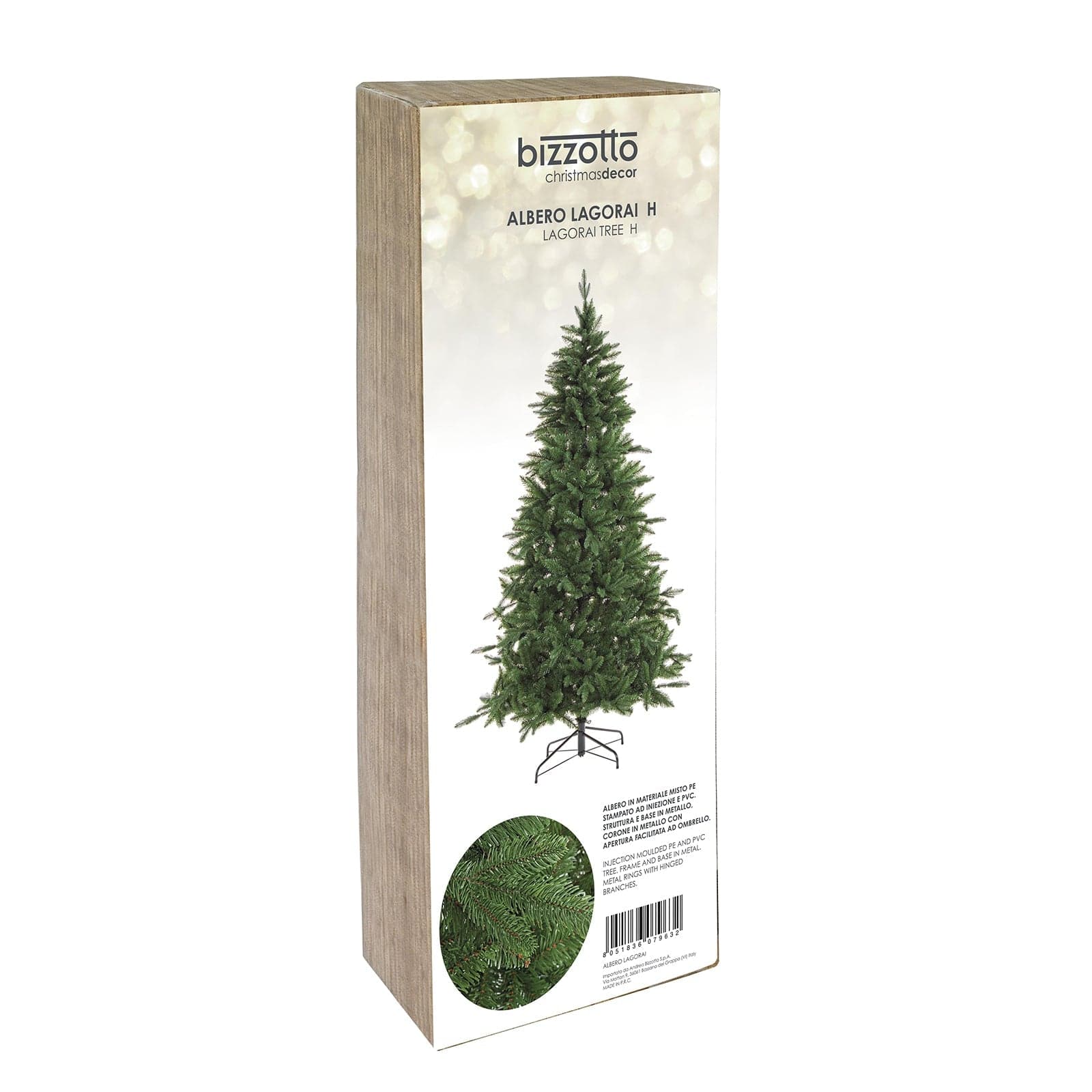 Albero di Natale slim "Lagorai" in PE Effetto Real Touch + PVC di Altissima qualità - 3