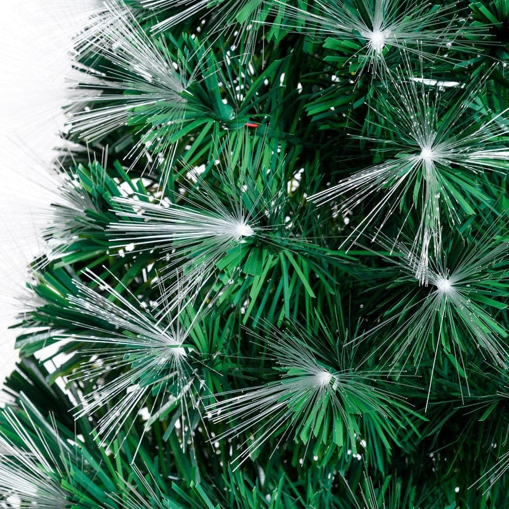 Albero di natale in fibre ottiche bianco caldo e RGB da interno con vaso - 11