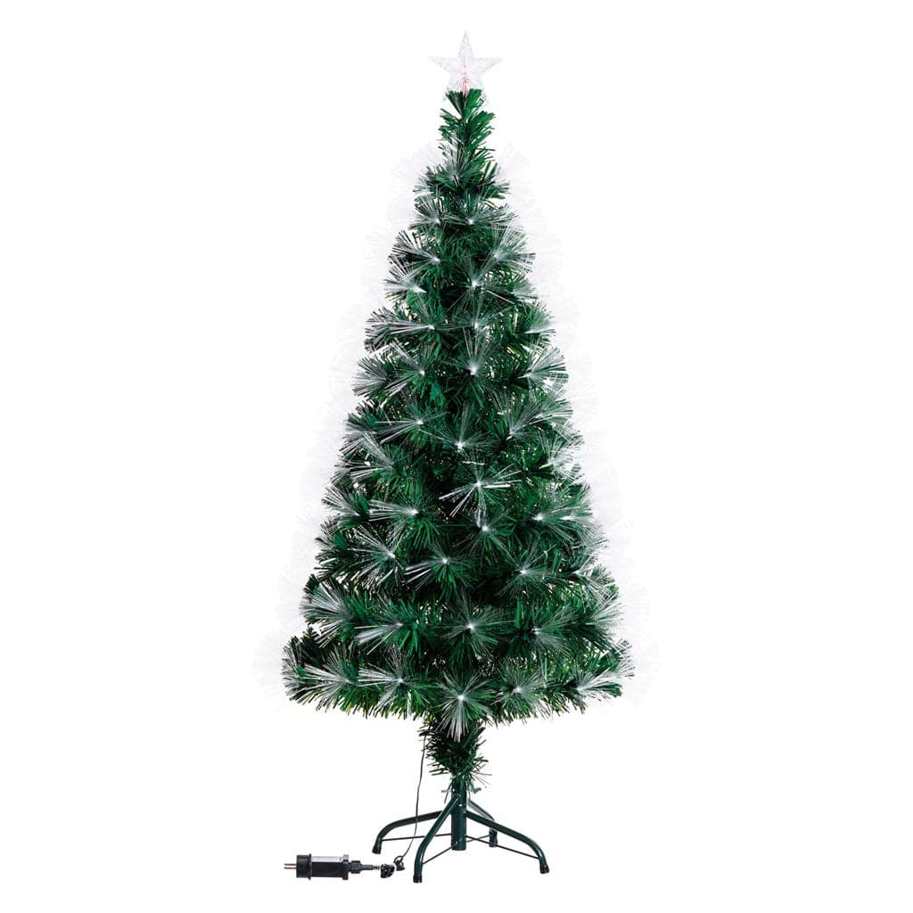 Albero di natale in fibre ottiche bianco caldo e RGB da interno con vaso - 14