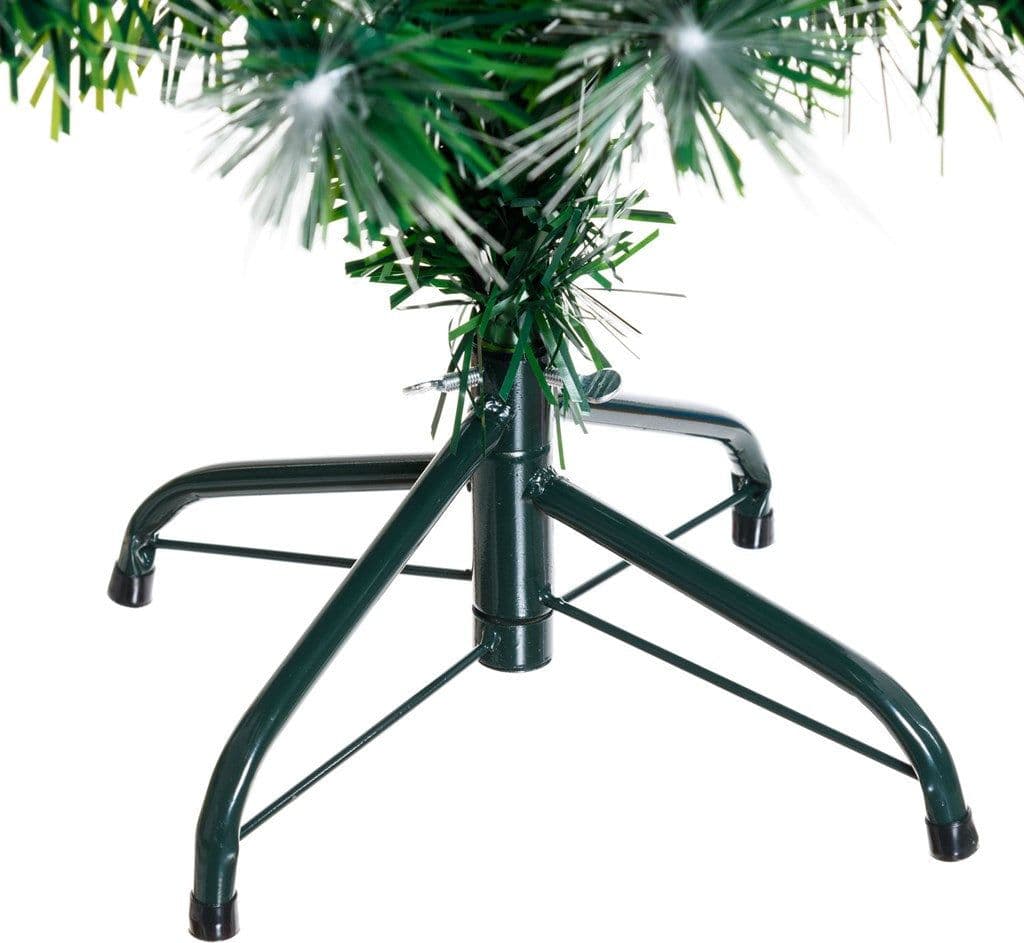 Albero di natale in fibre ottiche bianco caldo e RGB da interno con vaso - 15