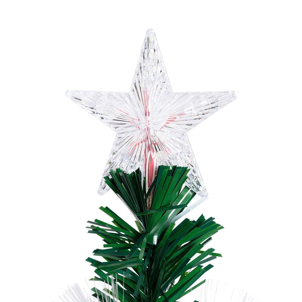 Albero di natale in fibre ottiche bianco caldo e RGB da interno con vaso - 10