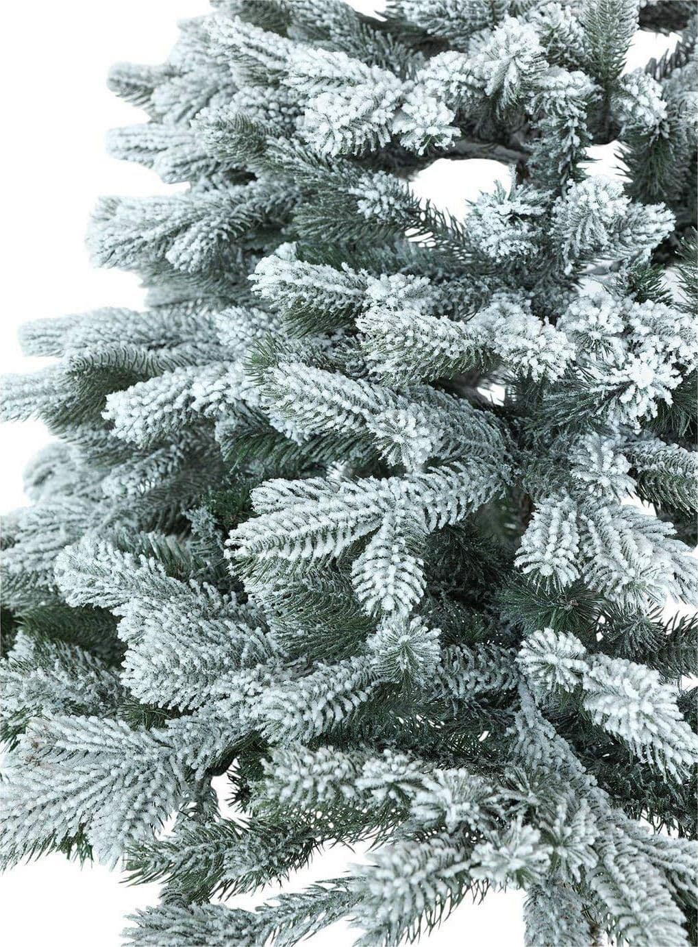 Albero di natale innevato con tronco, in PE Effetto Real Touch + Flock h 180 cm - 3