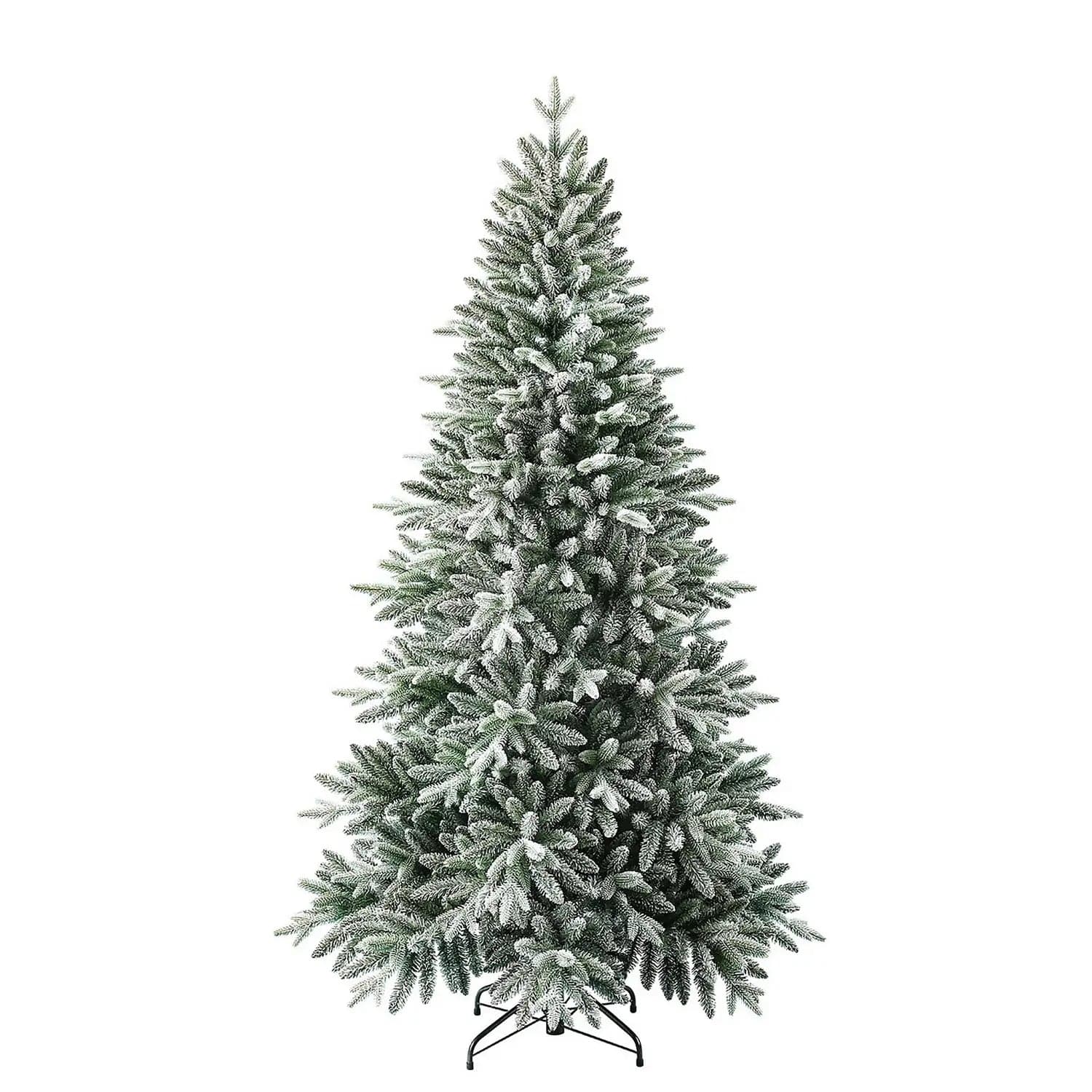 Albero di natale Innevato Slim "Folgarida" in PE Effetto Real Touch + PVC di Altissima qualità - 5