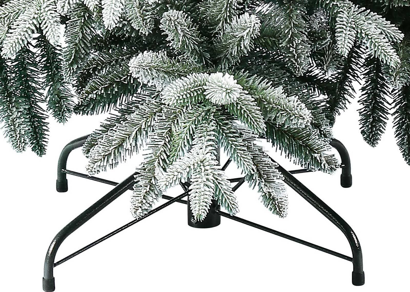 Albero di natale Innevato Slim "Folgarida" in PE Effetto Real Touch + PVC di Altissima qualità - 3
