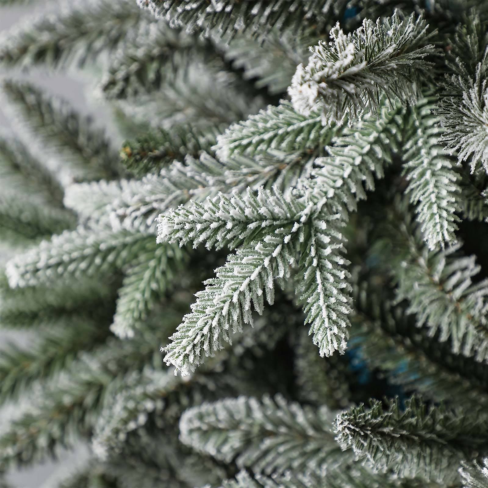 Albero di natale Innevato Slim "Folgarida" in PE Effetto Real Touch + PVC di Altissima qualità - 4