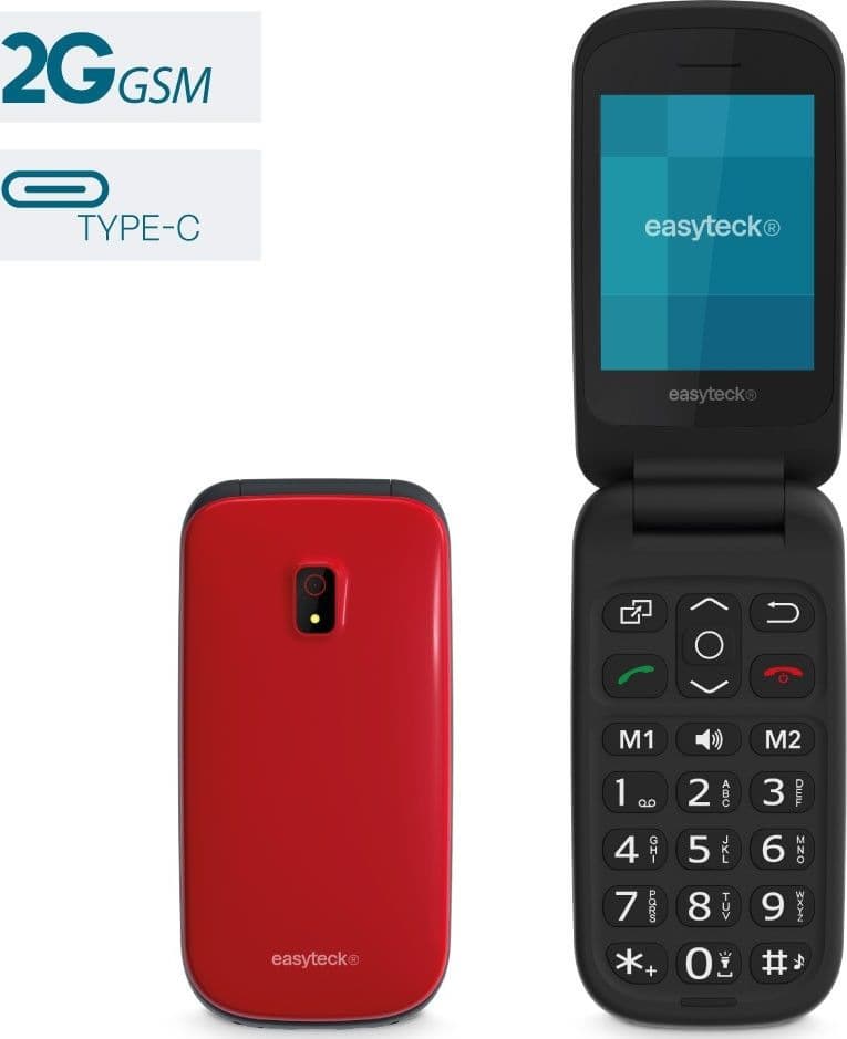 CELLULARE EASYTECK F210 2.4 FOLD RED - 1