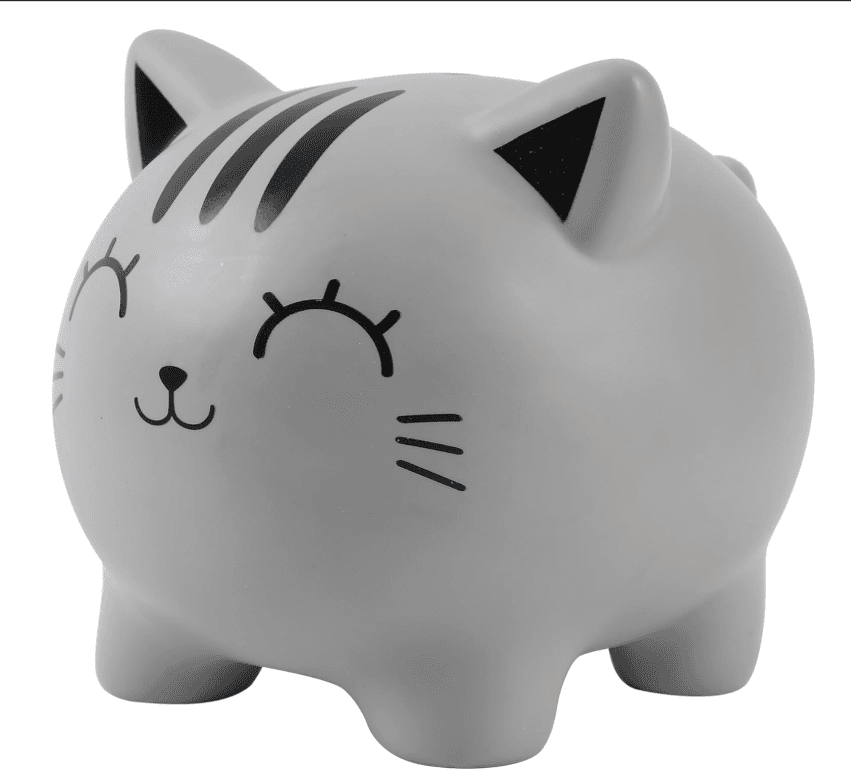 i-Total - Salvadanaio in plastica Gatto Grigio (XL2501) - 2