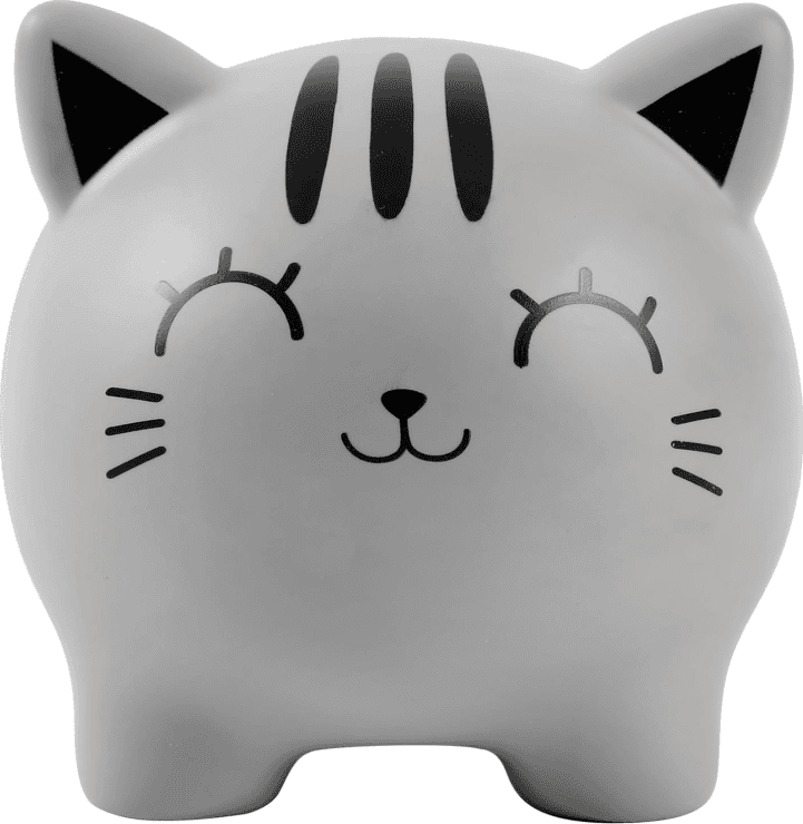 i-Total - Salvadanaio in plastica Gatto Grigio (XL2501) - 3