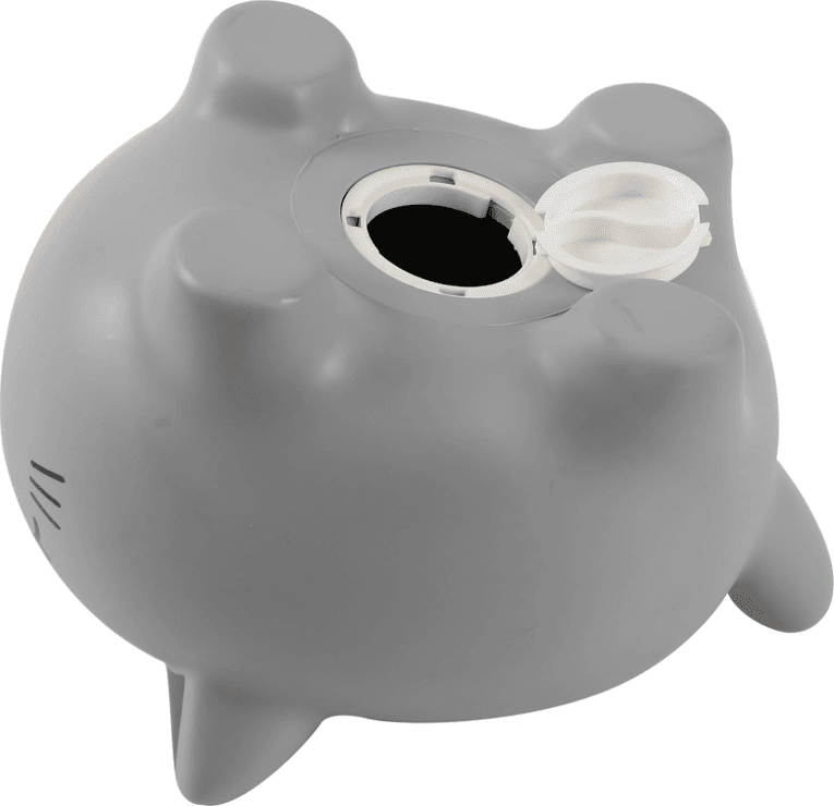 i-Total - Salvadanaio in plastica Gatto Grigio (XL2501) - 5