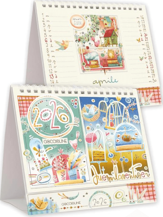 Akena - Goccioline Calendario da Tavolo Piramide 2026 (GO26PI) - 2