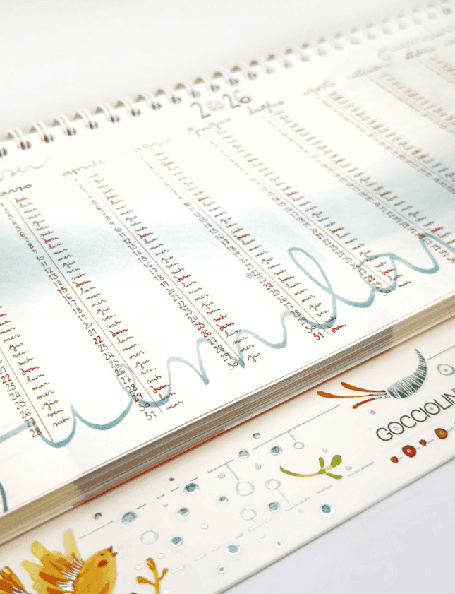 Akena - Goccioline Weekly Planner da Tavolo anno 2026 (GO26W) - 3