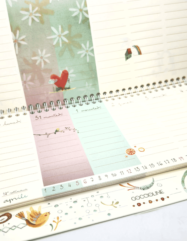 Akena - Goccioline Weekly Planner da Tavolo anno 2026 (GO26W) - 5
