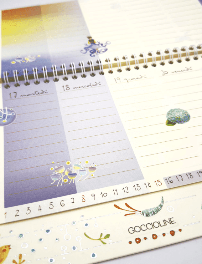 Akena - Goccioline Weekly Planner da Tavolo anno 2026 (GO26W) - 6