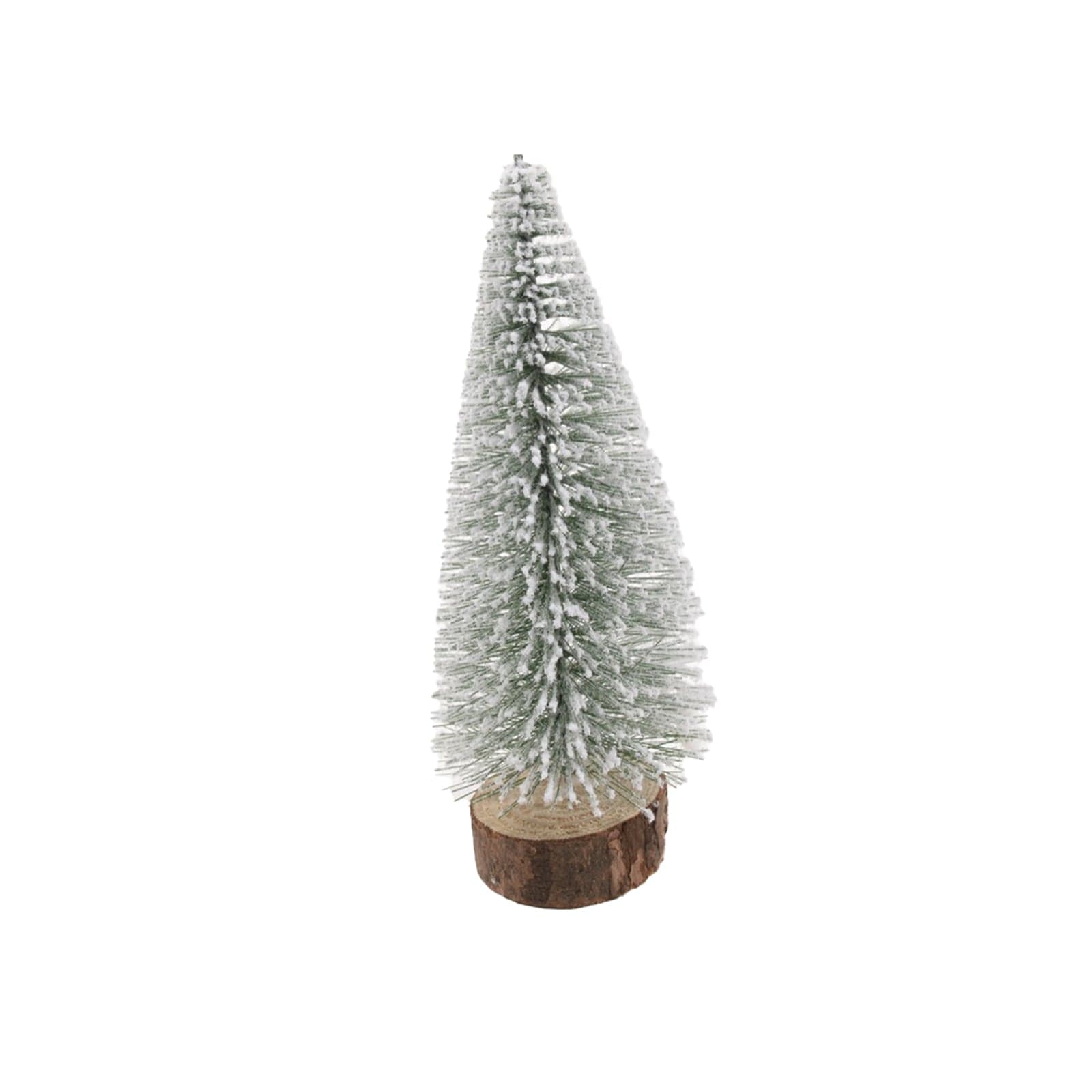 Albero su tronchetto alberello natalizio pino innevato Natalizio in PVC - 3