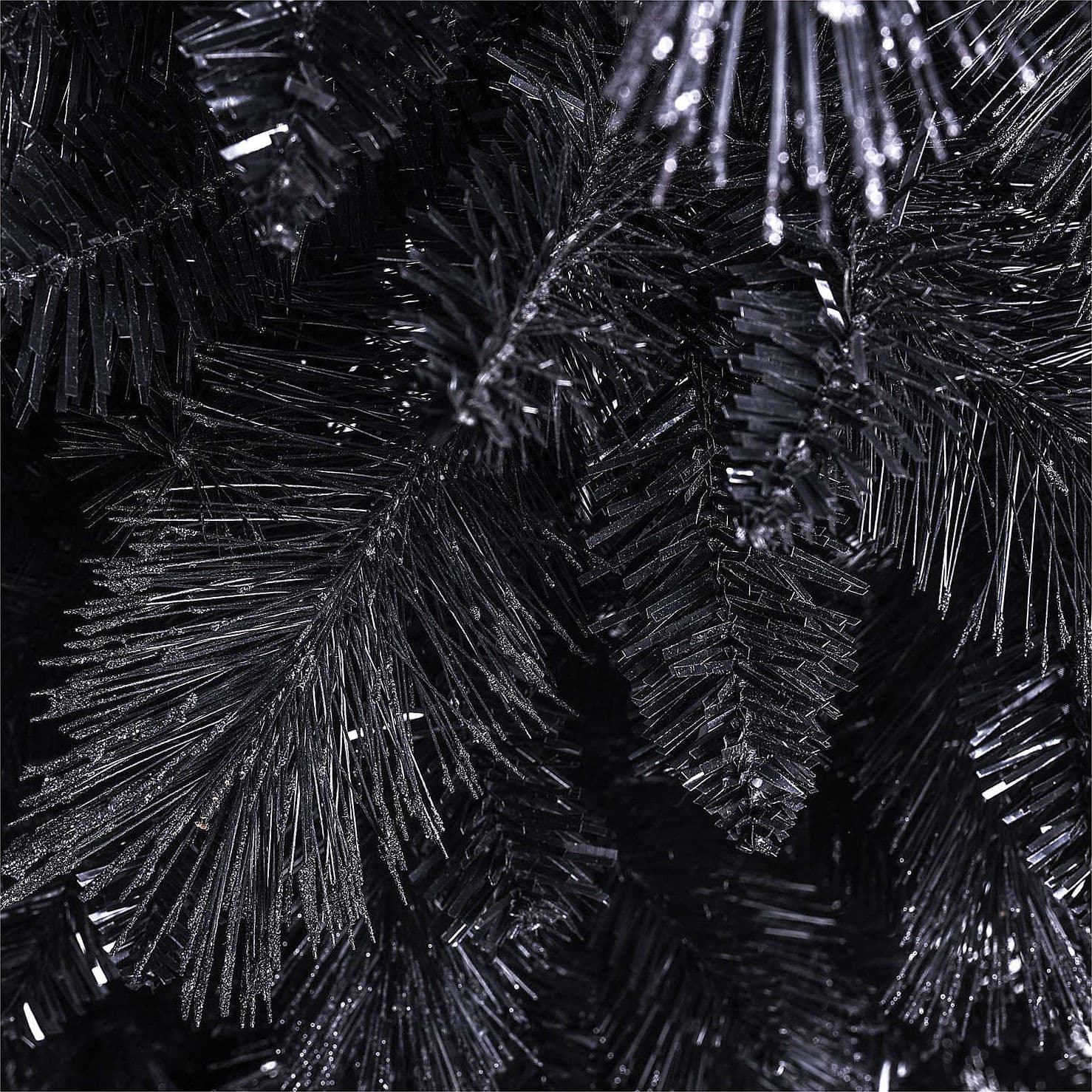 Albero di Natale nero "Black Forest" in PVC di Altissima Qualità h 210 cm - 4