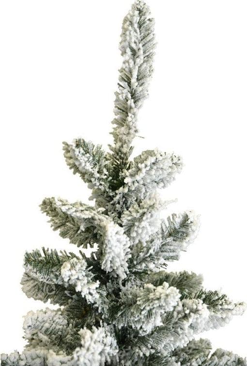 Albero di natale Innevato "Dimitri Slim" in PVC di Altissima Qualità + Flock - 2