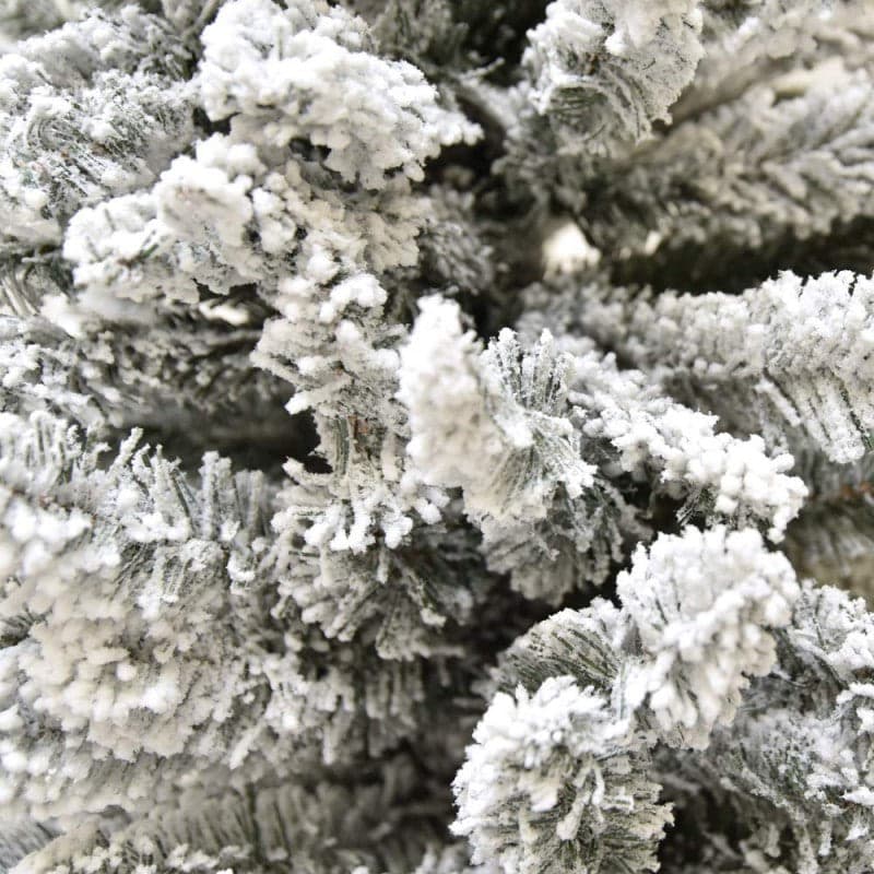 Albero di natale Innevato "Dimitri Slim" in PVC di Altissima Qualità + Flock - 3