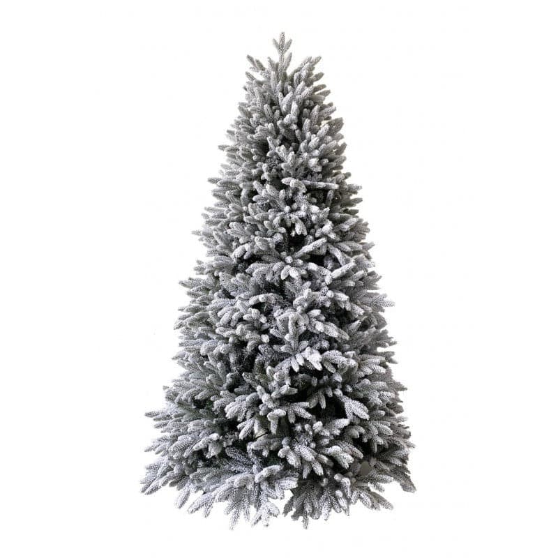 Albero di natale Innevato Slim "Kennedy" in PE Effetto Real Touch + Flock - 6