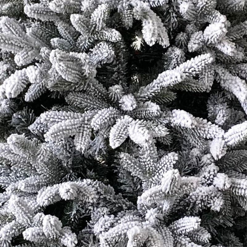 Albero di natale Innevato Slim "Kennedy" in PE Effetto Real Touch + Flock - 2