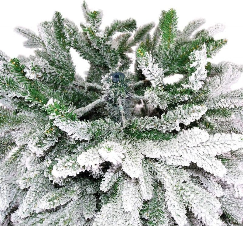 Albero di natale Innevato Slim "Kennedy" in PE Effetto Real Touch + Flock - 4