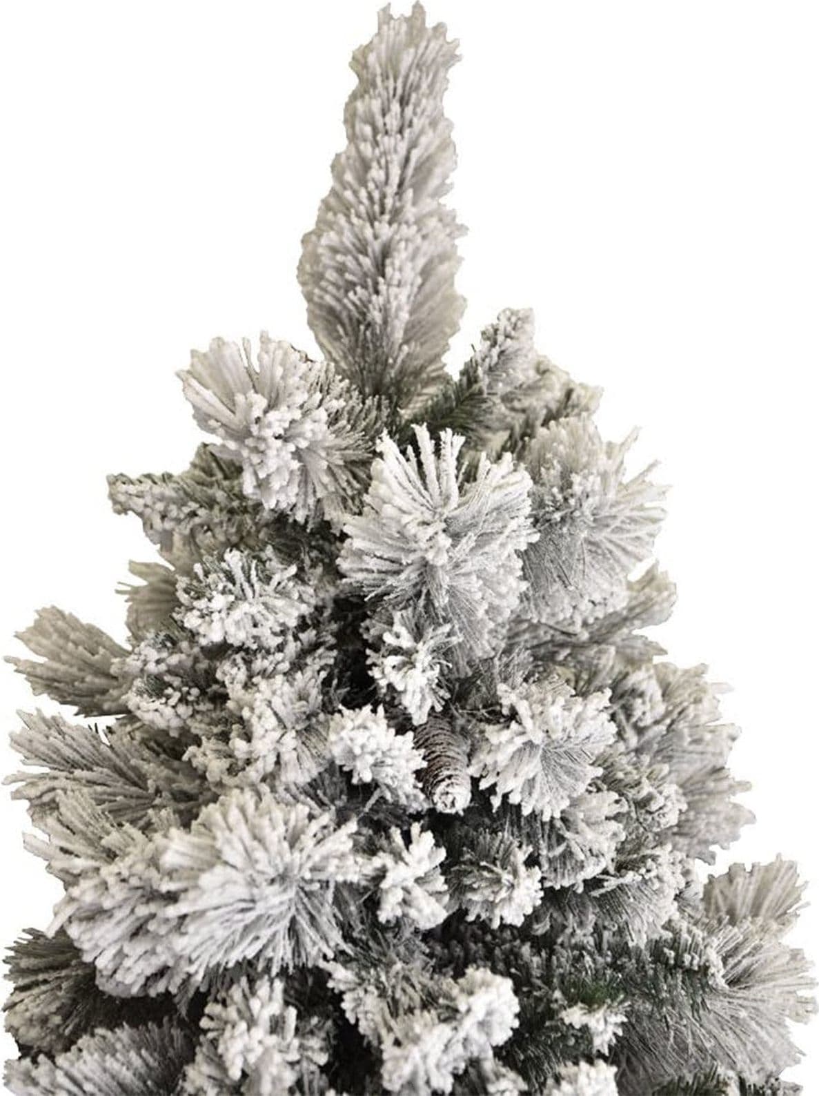 Albero di natale "New Gardena" innevato con Pigne in PP Effetto Aghi di Pino + PE Effetto Real Touch +Flock - 6