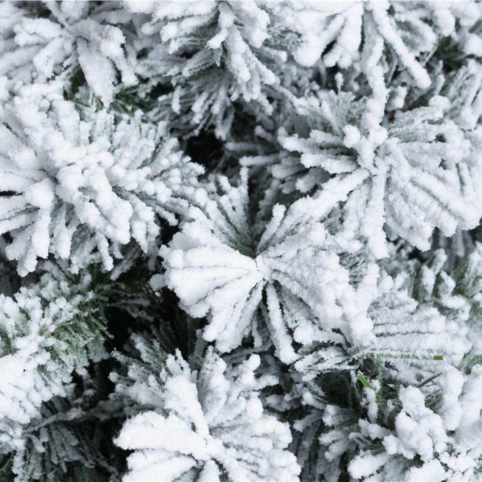 Albero di natale "Jackie Slim innevato" in PVC e Flock Bianco per dimensioni ridotte - 2