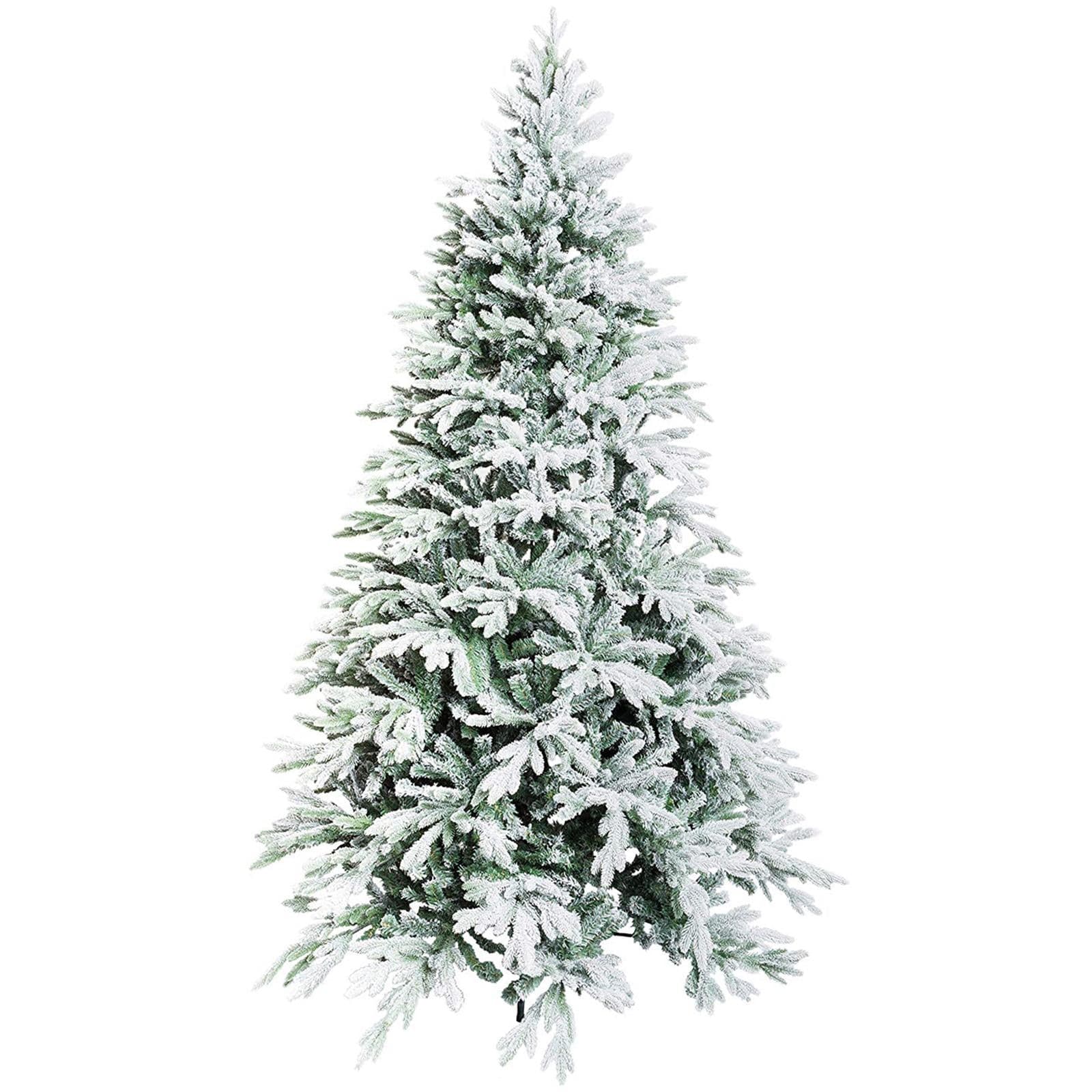 Albero di natale innevato "Romanov" con PVC e PE Effetto Real Touch + Flock - 3