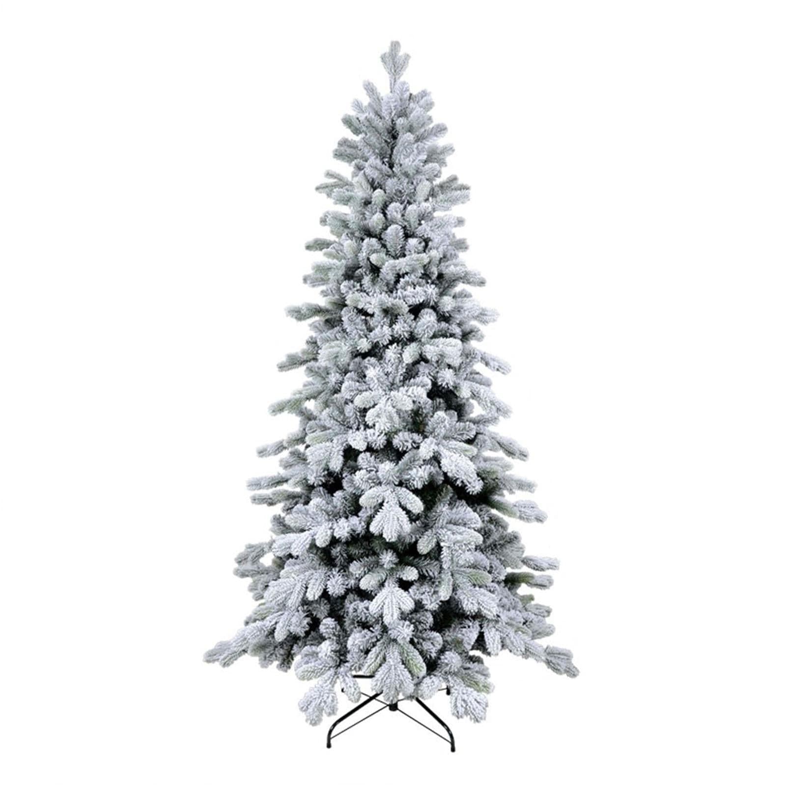 Albero di natale innevato "Cervino" in PVC e PE Effetto Real Touch + Floccatura - 4